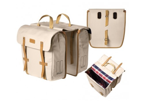 Double sacoche de porte bagage SlimFit Portland Collection BASIL | Veloactif